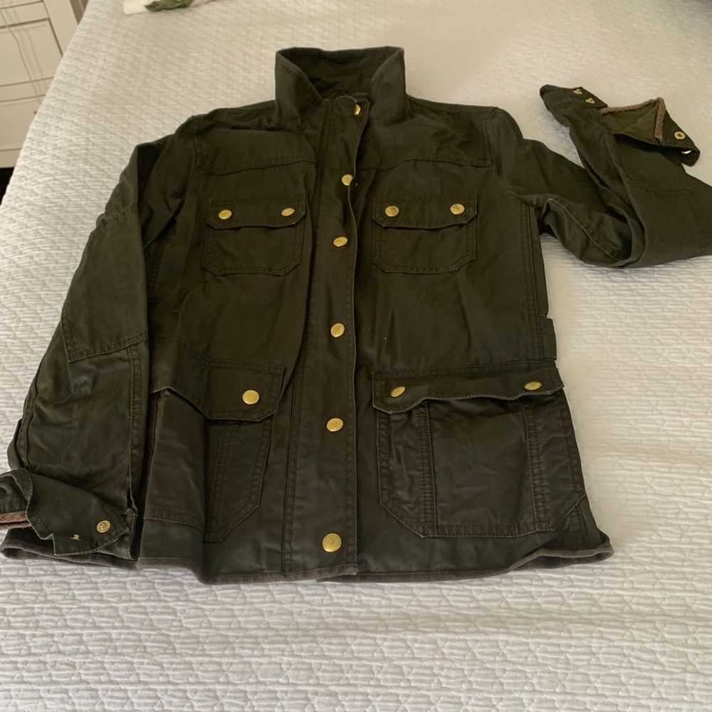 Jcrew Wax-Coated Utility Jacket